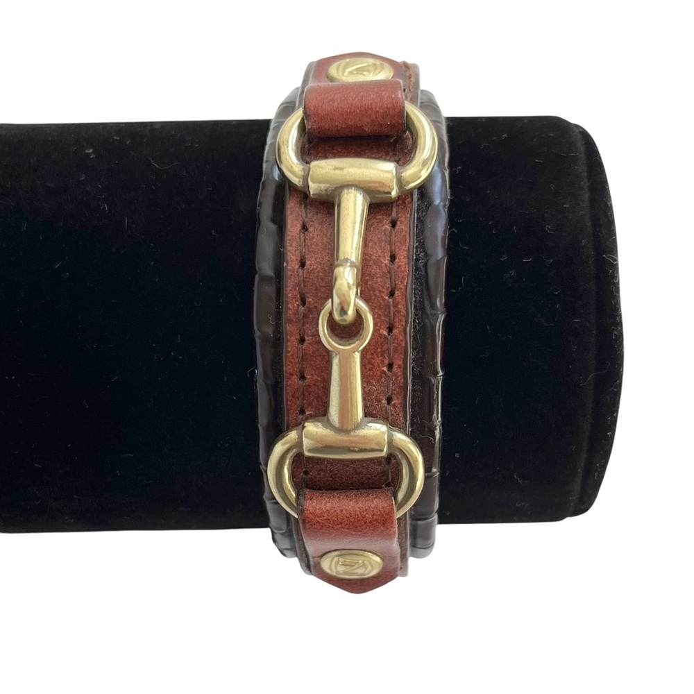 Noble Outfitters Snaffle Bit Bracelet Leather Equestrian Horse - Picture 2 of 10